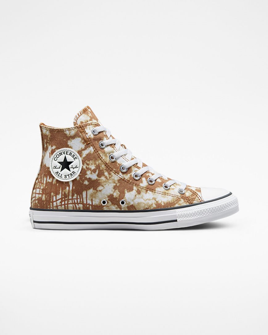 Zapatillas Altas Converse Chuck Taylor All Star Dip Dye Mujer Marrones Blancas Negras | PE 205P47